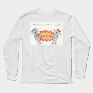 Christmas cracker koala bear watercolour Long Sleeve T-Shirt